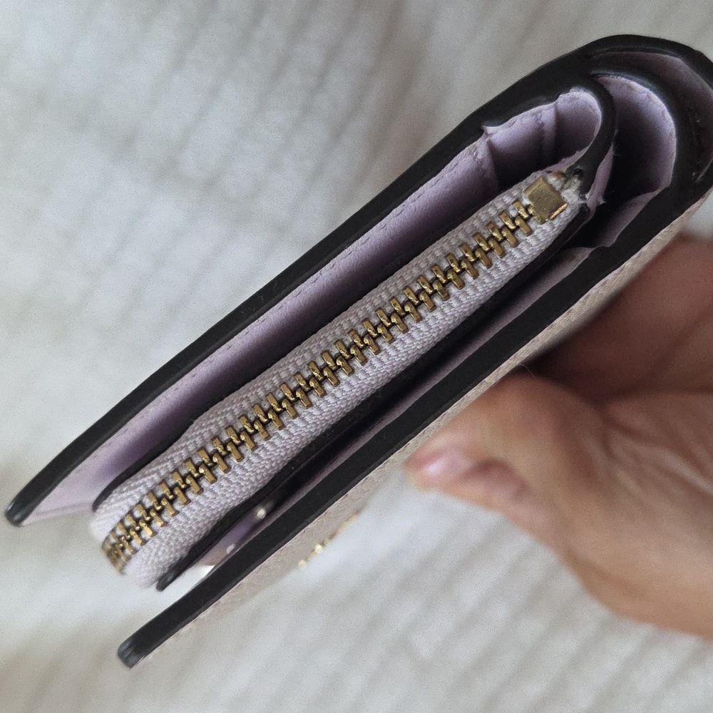 Kate Spade Taupe and Lavender Bi-fold Wallet - Picture 4 of 11